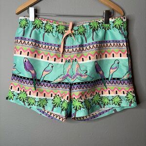 Chubbies Multicolor Tropical Design Polyester/Nylon Swim Shorts Size M